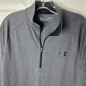 Under‎ Armour Men's Gray Quarter-Zip long sleeve shirt M